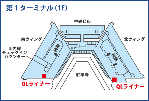 成田第1(1F)到着ロビー北QLライナー