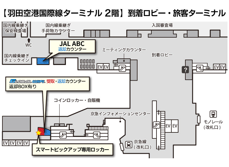 2F JAL ABC カウンター
