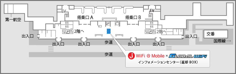 到着ロビー(1F)インフォメーションセンター