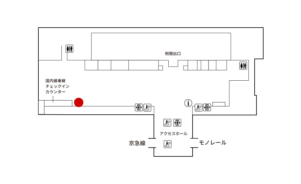 2F JALABC 宅配カウンター