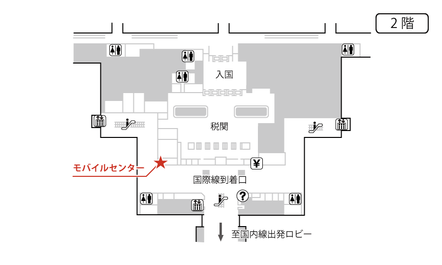 2F 到着ロビー モバイルセンター新千歳空港
