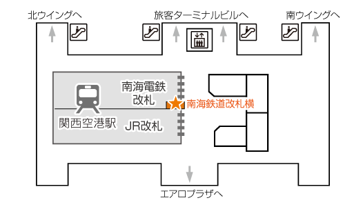 南海電鉄改札横